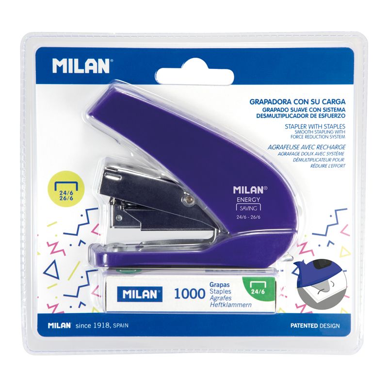 MILAN ACID SERIES STAPLER BLUE (191071B)